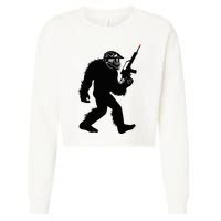 Bigfoot Airsoft Sasquatch Airsofting Apparel Cropped Pullover Crew