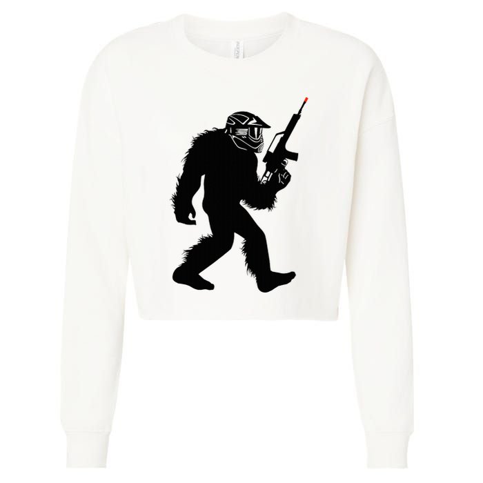 Bigfoot Airsoft Sasquatch Airsofting Apparel Cropped Pullover Crew