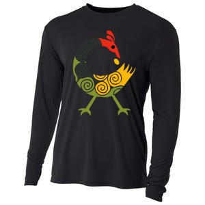 Bird Adinkra Symbol Ghana Sankofa Black History Cooling Performance Long Sleeve Crew