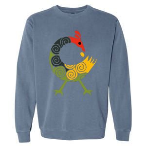 Bird Adinkra Symbol Ghana Sankofa Black History Garment-Dyed Sweatshirt