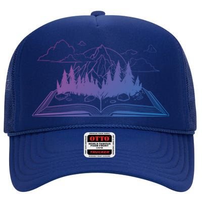 Bookish Adventure Storytelling Imagination Fiction Bookworm Gift High Crown Mesh Back Trucker Hat