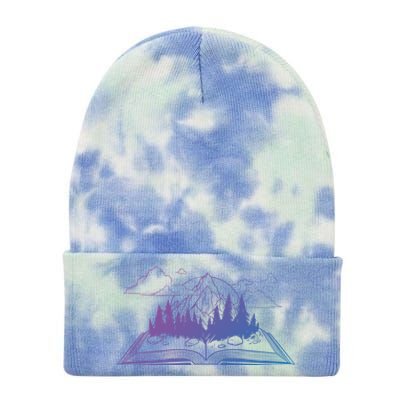 Bookish Adventure Storytelling Imagination Fiction Bookworm Gift Tie Dye 12in Knit Beanie