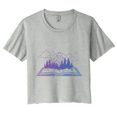 Bookish Adventure Storytelling Imagination Fiction Bookworm Gift Women's Crop Top Tee