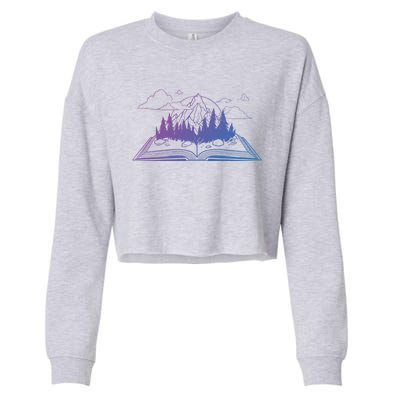 Bookish Adventure Storytelling Imagination Fiction Bookworm Gift Cropped Pullover Crew