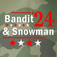 Bandit And Snowman 2024 Election Legacy Tie Dye Trucker Hat