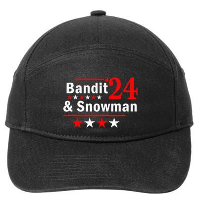 Bandit And Snowman 2024 Election 7-Panel Snapback Hat