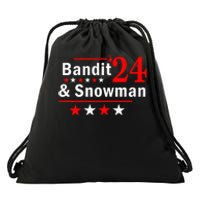 Bandit And Snowman 2024 Election Drawstring Bag