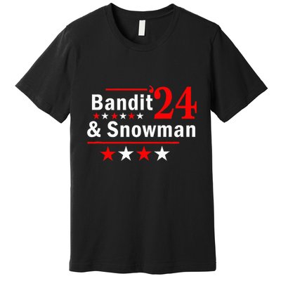 Bandit And Snowman 2024 Election Premium T-Shirt