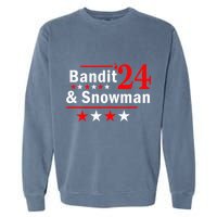 Bandit And Snowman 2024 Election Garment-Dyed Sweatshirt