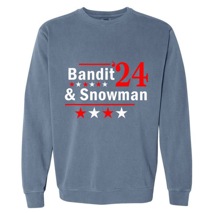 Bandit And Snowman 2024 Election Garment-Dyed Sweatshirt