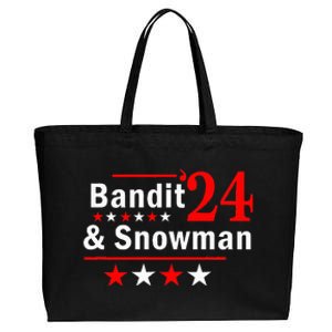 Bandit And Snowman 2024 Election Cotton Canvas Jumbo Tote