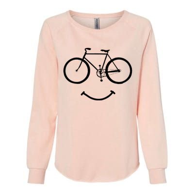 Bicycle And Smile Bicycling Black Womens California Wash Sweatshirt