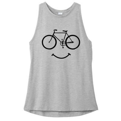 Bicycle And Smile Bicycling Black Ladies PosiCharge Tri-Blend Wicking Tank