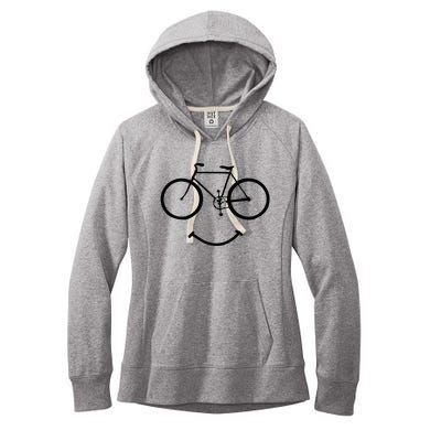 Bicycle And Smile Bicycling Black Women's Fleece Hoodie