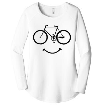 Bicycle And Smile Bicycling Black Women's Perfect Tri Tunic Long Sleeve Shirt