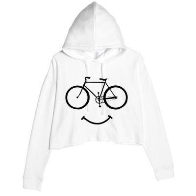 Bicycle And Smile Bicycling Black Crop Fleece Hoodie