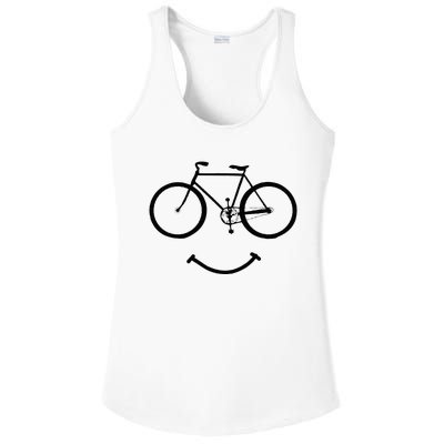 Bicycle And Smile Bicycling Black Ladies PosiCharge Competitor Racerback Tank