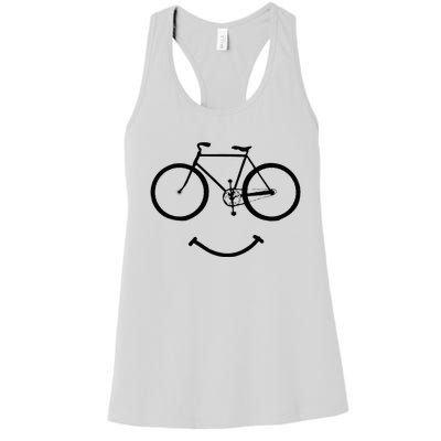 Bicycle And Smile Bicycling Black Women's Racerback Tank