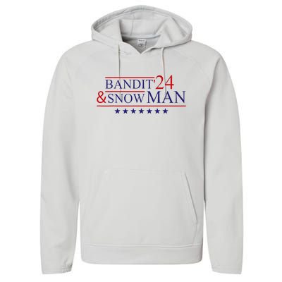 Bandit And Snowman 2024 Election Performance Fleece Hoodie