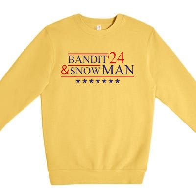 Bandit And Snowman 2024 Election Premium Crewneck Sweatshirt