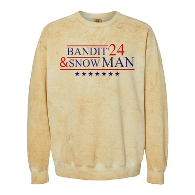 Bandit And Snowman 2024 Election Colorblast Crewneck Sweatshirt