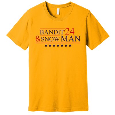 Bandit And Snowman 2024 Election Premium T-Shirt