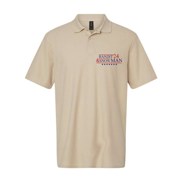 Bandit And Snowman 2024 Election Softstyle Adult Sport Polo