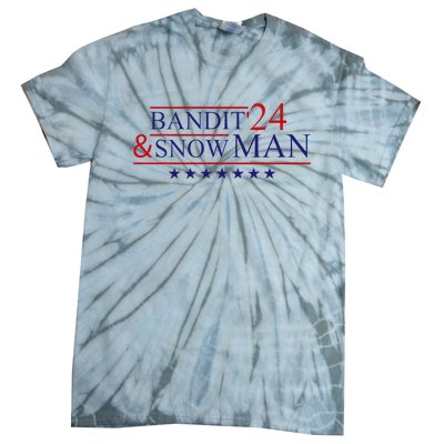 Bandit And Snowman 2024 Election Tie-Dye T-Shirt