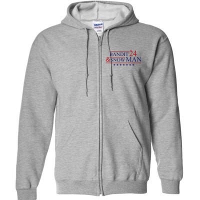 Bandit And Snowman 2024 Election Full Zip Hoodie