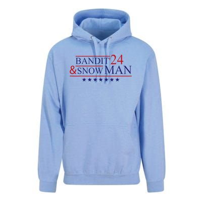 Bandit And Snowman 2024 Election Unisex Surf Hoodie