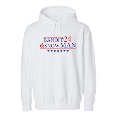 Bandit And Snowman 2024 Election Garment-Dyed Fleece Hoodie