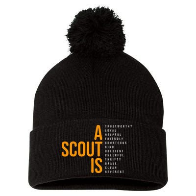 Bsa A Scout Is Pom Pom 12in Knit Beanie