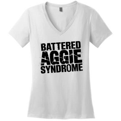 Battered Aggie Syndrome Women's V-Neck T-Shirt