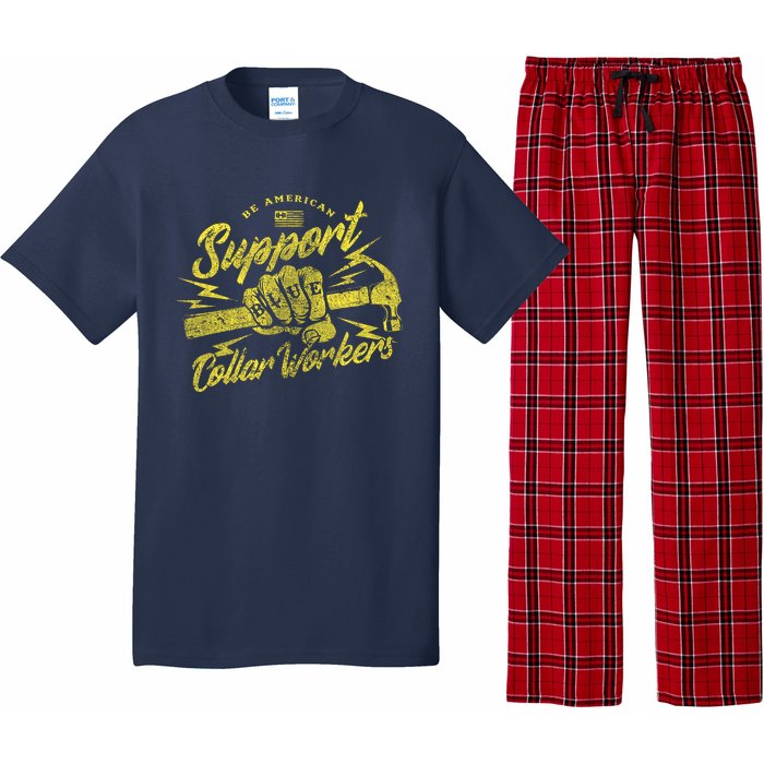 Be American Support Blue Collar Workers Pajama Set