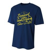 Be American Support Blue Collar Workers Performance Sprint T-Shirt