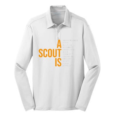 Bsa A Scout Is Silk Touch Performance Long Sleeve Polo