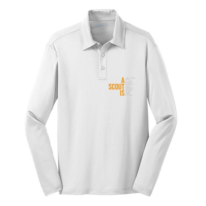 Bsa A Scout Is Silk Touch Performance Long Sleeve Polo