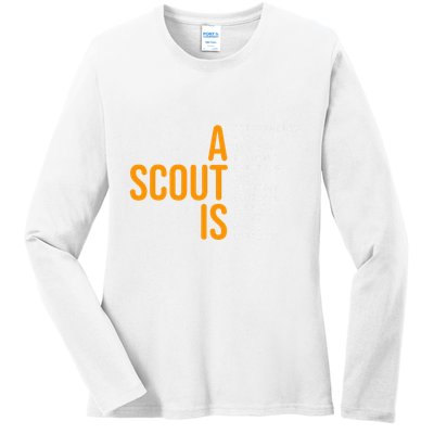 Bsa A Scout Is Ladies Long Sleeve Shirt