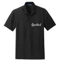 Broke And Spoiled Matching Couples Funny Dry Zone Grid Polo