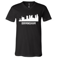 Birmingham Alabama Skyline Cityscape V-Neck T-Shirt