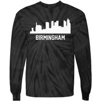 Birmingham Alabama Skyline Cityscape Tie-Dye Long Sleeve Shirt