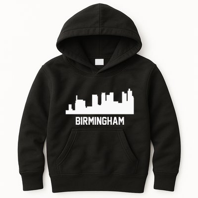 Birmingham Alabama Skyline Cityscape Kids Hoodie