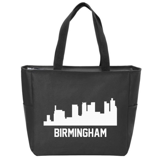 Birmingham Alabama Skyline Cityscape Zip Tote Bag