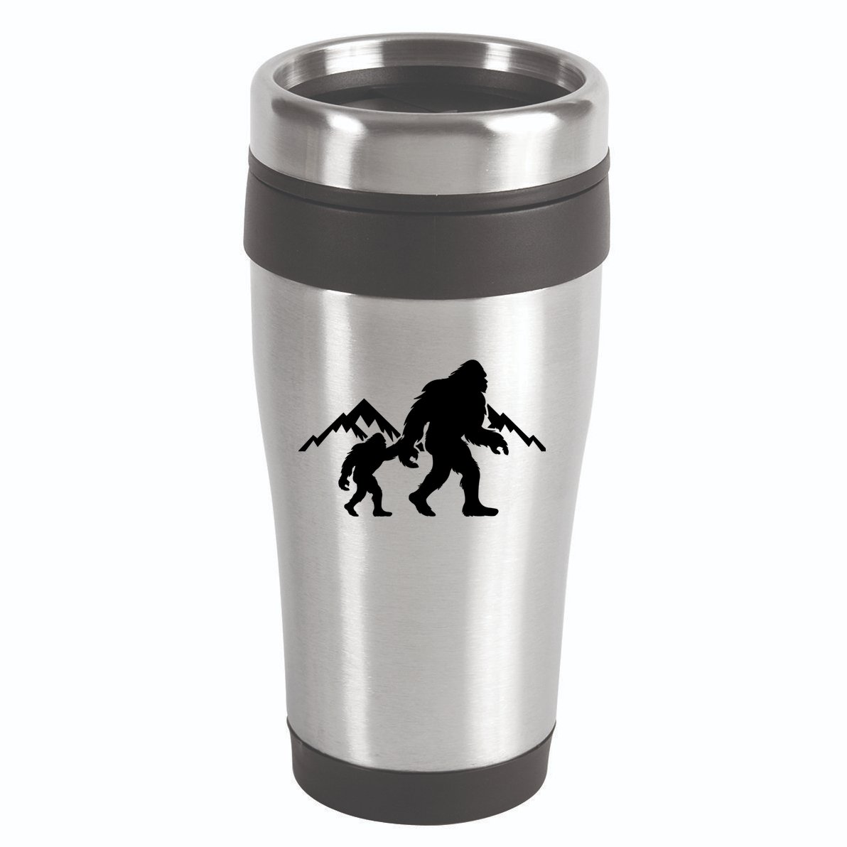Bigfoot And Son Wild Outdoor Gift For Fathers Day 16oz Travel Tumbler