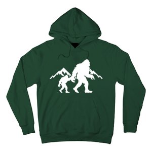 Bigfoot And Son Wild Outdoor Gift For Fathers Day Hoodie