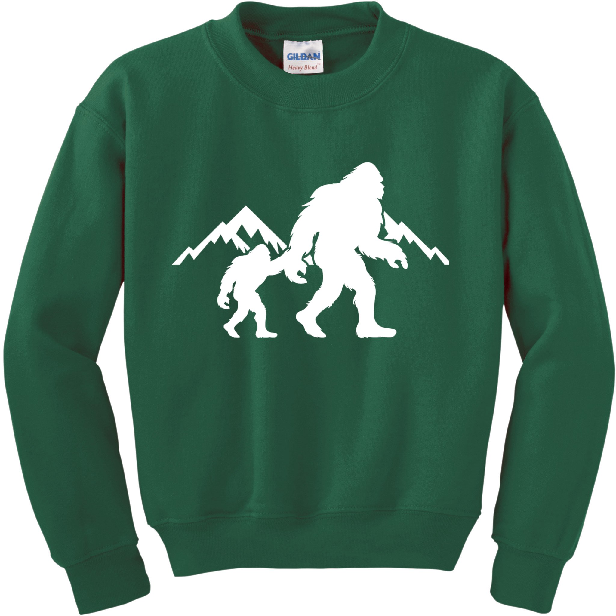 Bigfoot And Son Wild Outdoor Gift For Fathers Day Kids Sweatshirt