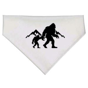 Bigfoot And Son Wild Outdoor Gift For Fathers Day USA-Made Doggie Bandana