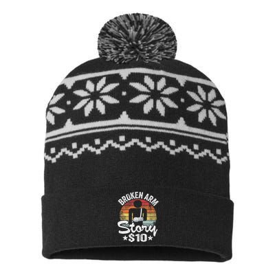 Broken Arm Story $10 Broken Hand Get Well Broken Arm USA-Made Snowflake Beanie