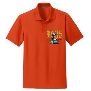 Bone Appetit Skeleton Chef Halloween Dry Zone Grid Polo