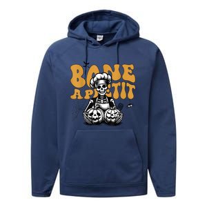 Bone Appetit Skeleton Chef Halloween Performance Fleece Hoodie